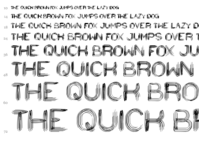String and Wire font waterfall